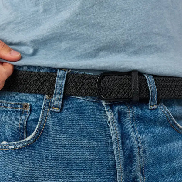 Billy Belt Woven Belt - All Black