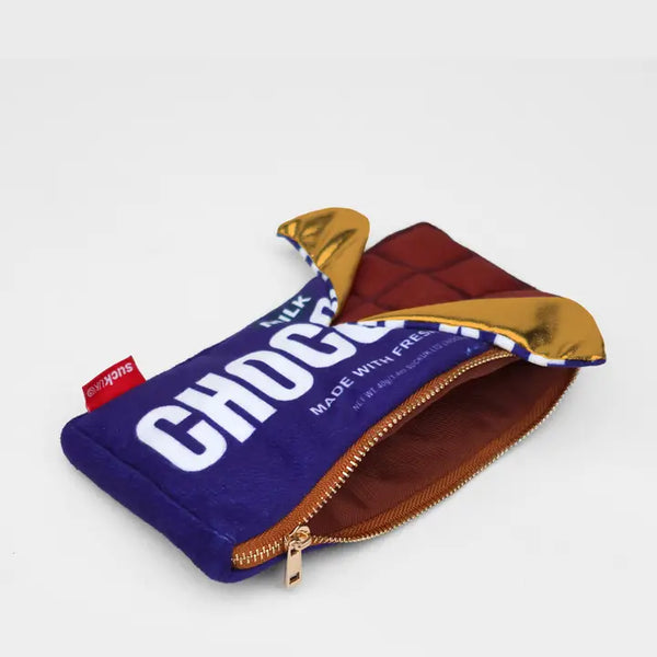 Plush Zip Pouch - Chocolate