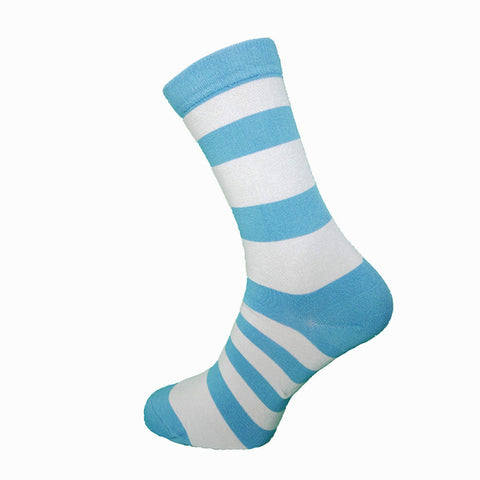 Joya Luxurious Bamboo Socks 7-11 / Blue & Cream Stripe