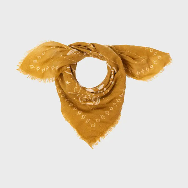 100% Small Wool Scarf - Mustard