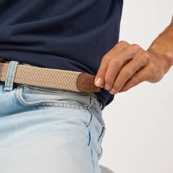 Billy Belt Woven Belt - Beige Sand