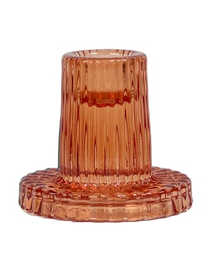 Demi Glass Dinner Candle Holder - Hawaiian Sunset