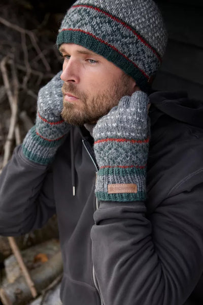 Pachamama Mens Tromso Fingerless Gloves - Graphite