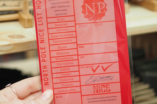 North Pole Report Card - Nice List