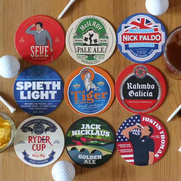 Golf Themed Beer Mats