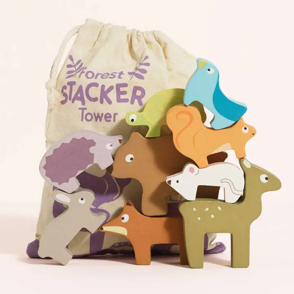 Woodland Stacking Animals & Bag