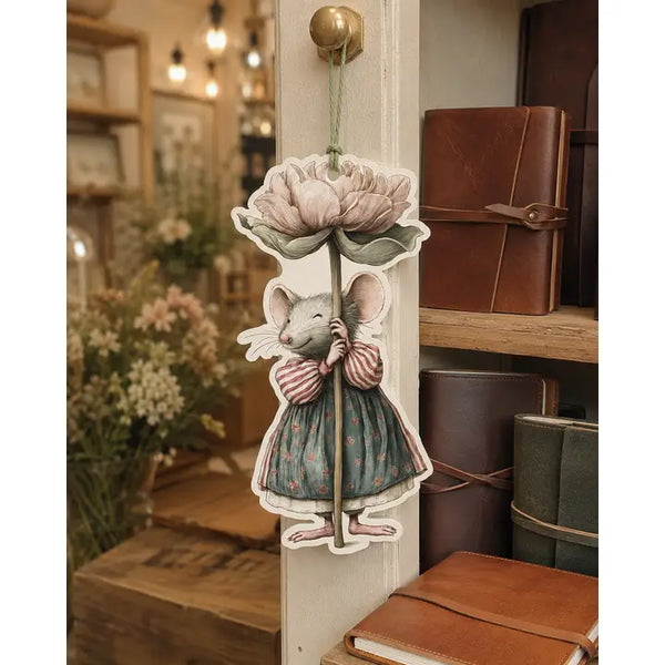 Hanging Card - Flower Mouse