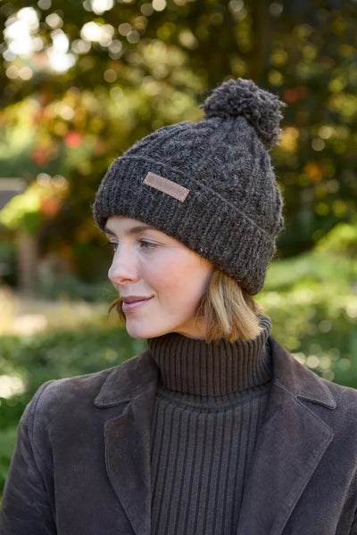 Pachamama Chamonix Bobble Beanie - Bark