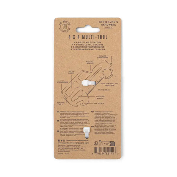 Gentlemen's Hardware 4x4 Car Credit Card Tool