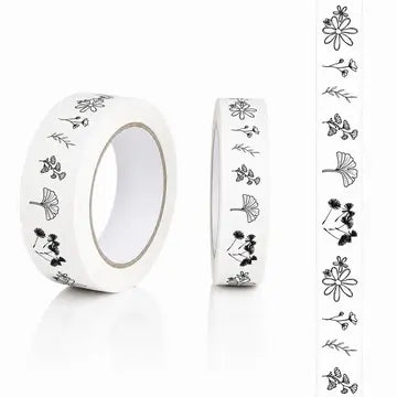 Filigree Flowers Printed Paper Tape