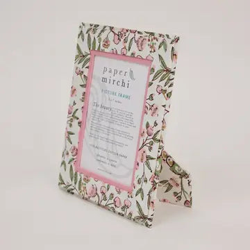 Block Printed Picture Frame (5x7) - Songbird Blush