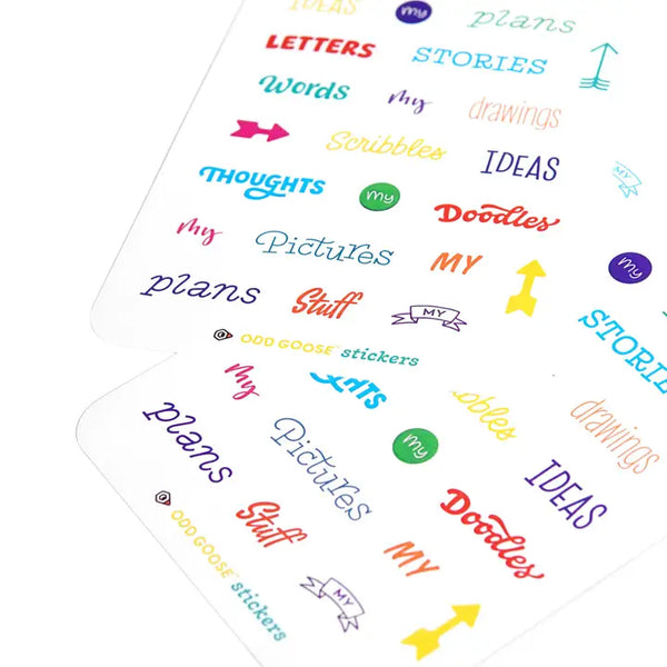 Journaling Paper Stickers (Pack of 2 Sheets)