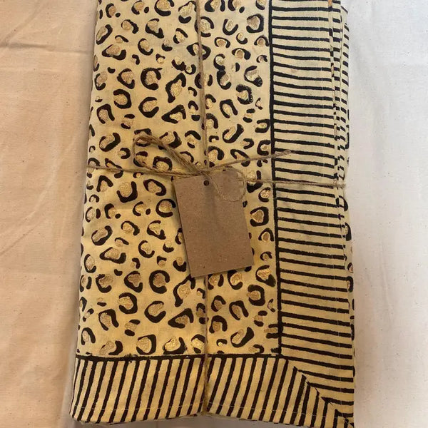 Leopard with Gold Spots Tablecloth