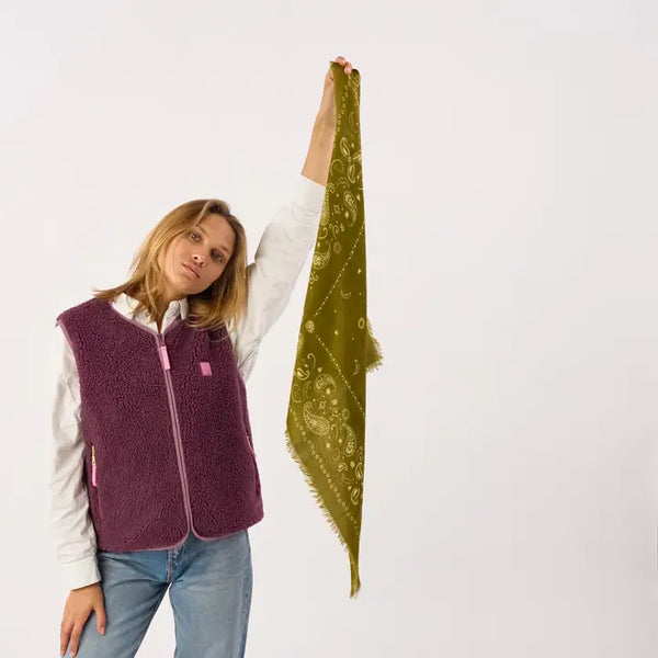 100% Small Wool Scarf - Alice Khaki