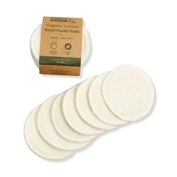 Organic Cotton Small Facial Pads -  Pack of 7