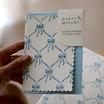 Hand Block Printed Greeting Card - Gc Bows Alaska