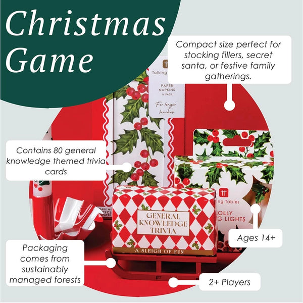 General Knowledge Trivia Christmas Mini Sleigh
