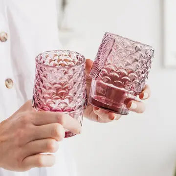 Fish Stacking Drinking Glass - Set of 4 - Pink