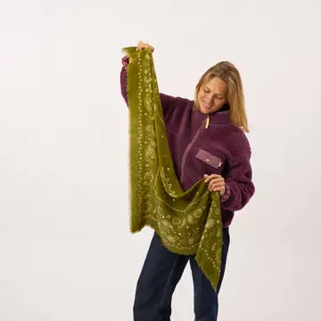 100% Wool Scarf - Louise Khaki