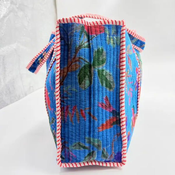 Velvet Kantha Quilted Boho Reversible Tote Bag