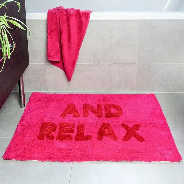 Tufted Bath Mat - 'And Relax'