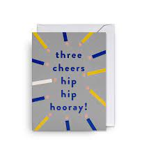Mini Card - Three Cheers Hip Hip Hooray