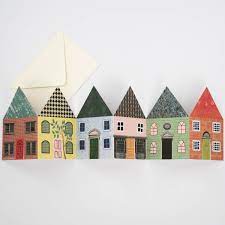 Concertina Card - Houses