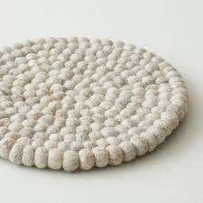 Handmade Eco Felt Ball Table Mat
