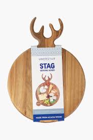 Natural Acacia Charcuterie Stag Board