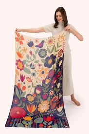 Powder Print Scarf - Scandi Two Tone Floral