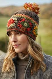 Pachamama Woodstock Bobble Beanie - Earth