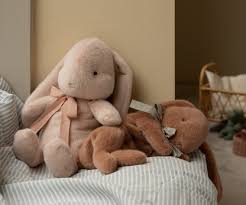 Maileg Sleeping Bunny Plush - Soft Brown