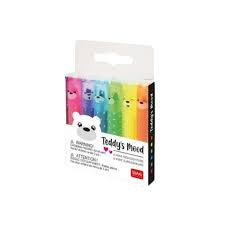 Legami Teddy's Mood - Set of 6 Mini Highlighters