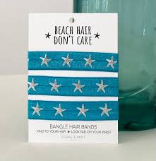 Beach Hair Don't Care Teal Bangle Bands