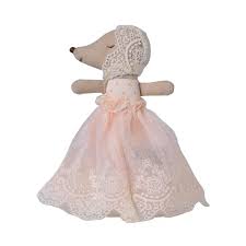 Maileg Mouse Baby in Gown - Powder