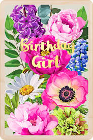 Wooden Postcard - Birthday Girl