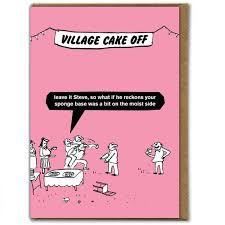 Modern Toss Funny Card - Cake Off