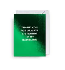 Lagom Mini Card - Thankyou For Always Listening