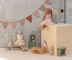 Maileg Chocolate Brown Bunny with Rose Ballet Dress - Size 3
