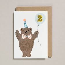 Confetti Pets Card - Bear Age 2