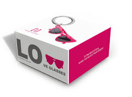 Metalmorphose Keyring - Pink Love Glasses