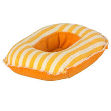 Maileg Rubber Boat - Yellow Stripe