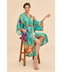 Powder Hummingbird at Dusk Kimono Gown