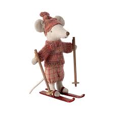 Maileg Winter Mouse Ski Set - Big Sister Rose