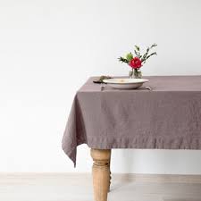 Linen Tales 100% Linen Tablecloth - Ashes of Roses - 140cm x 300cm