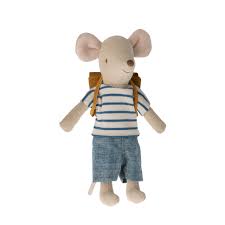 Maileg Tricycle Mouse Big Brother with Bag