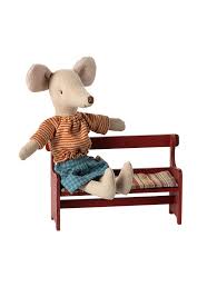 Maileg Mouse Bench - Red