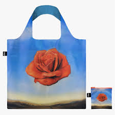LOQI Recycled Shopping Bag - DALI Meditative Rose