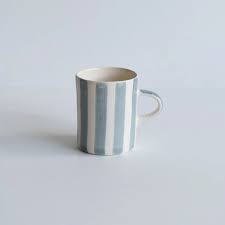 Musango Demi Candy Stripe Mug - Dove Grey
