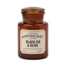 Apothecary Glass Jar Candle - Black Fig & Olive